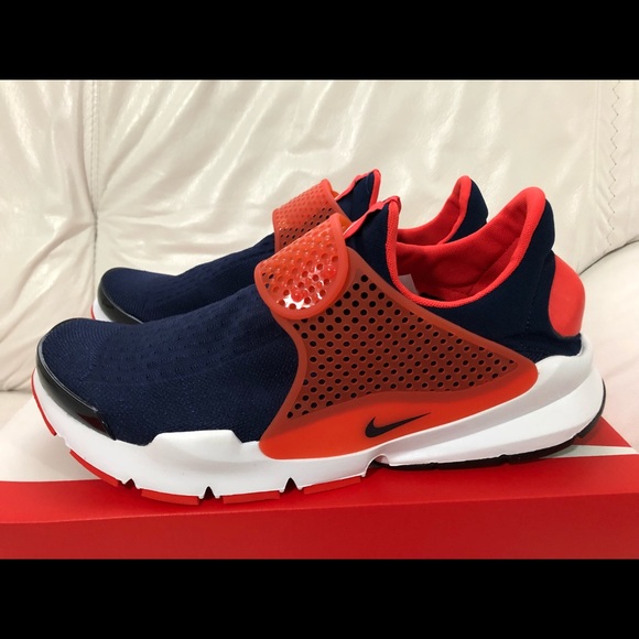 Nike Sock Dart KJCRD Navy Orange Size 12 New - Picture 2 of 8